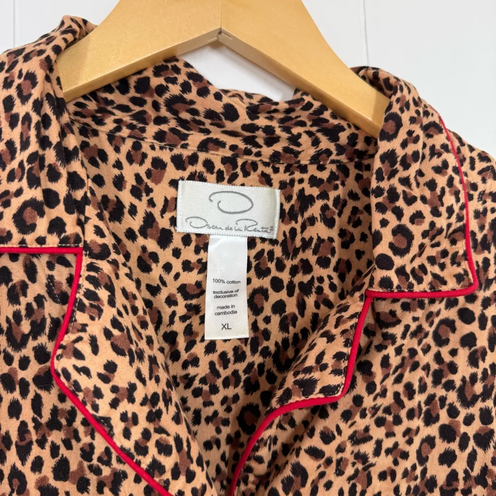 Oscar De La Renta Leopard Print Pajama Set - Image 10