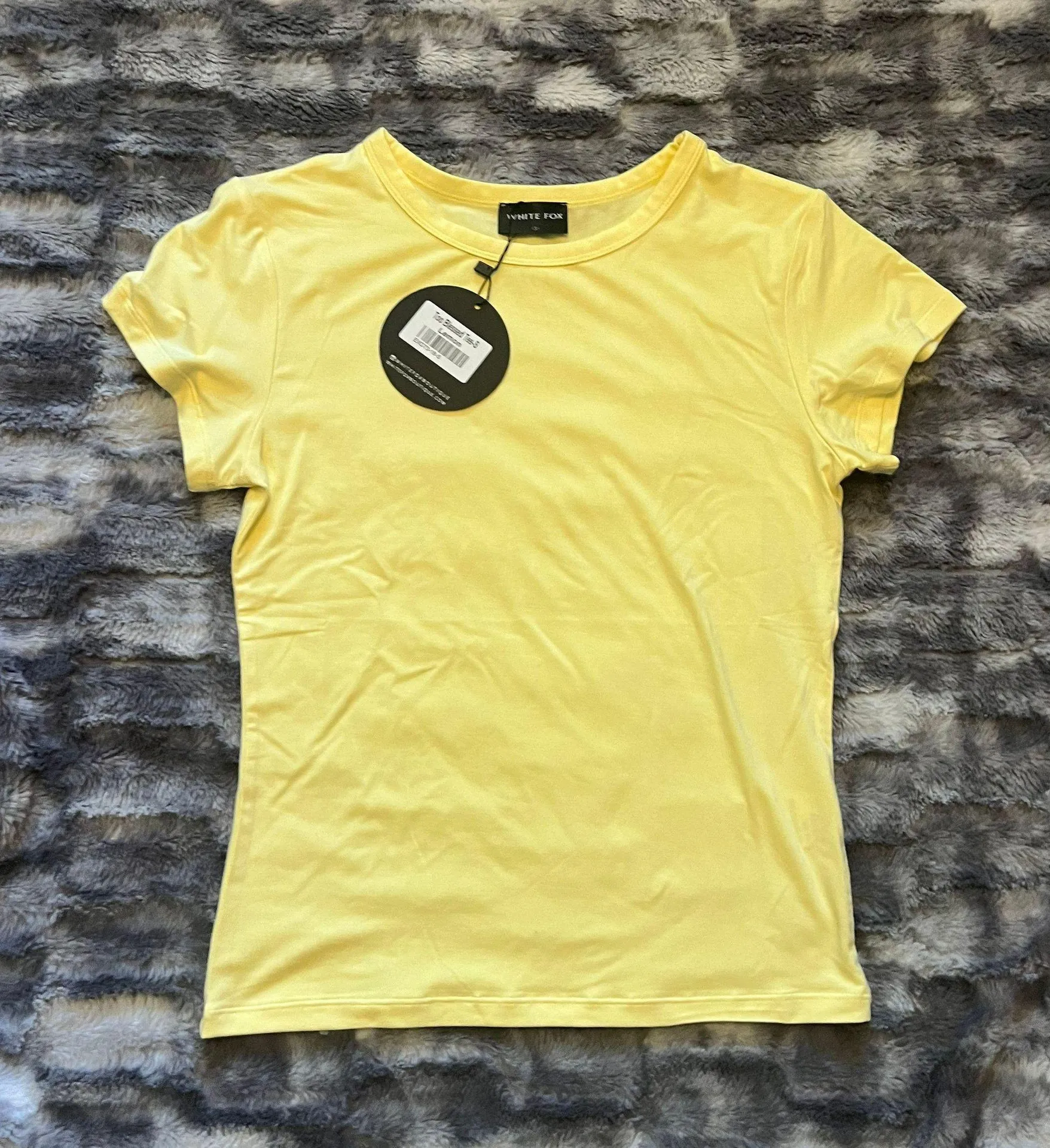 White Fox Yellow Baby Tee - Image 2