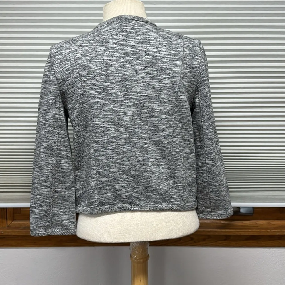 Express NWT Women's Gray Heather Lightweight French Terry Open-Front Jacket - Image 3