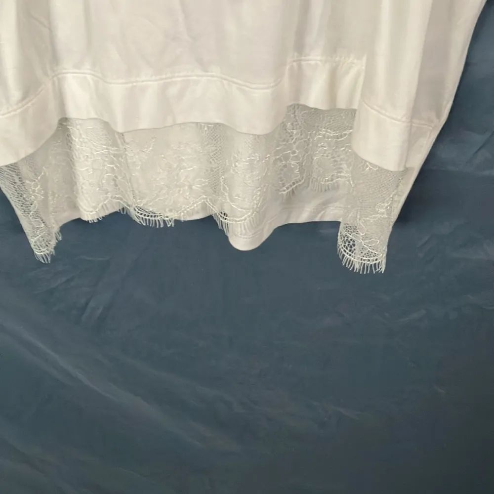 Molly Bracken: White Lace Back Top- M - Image 5