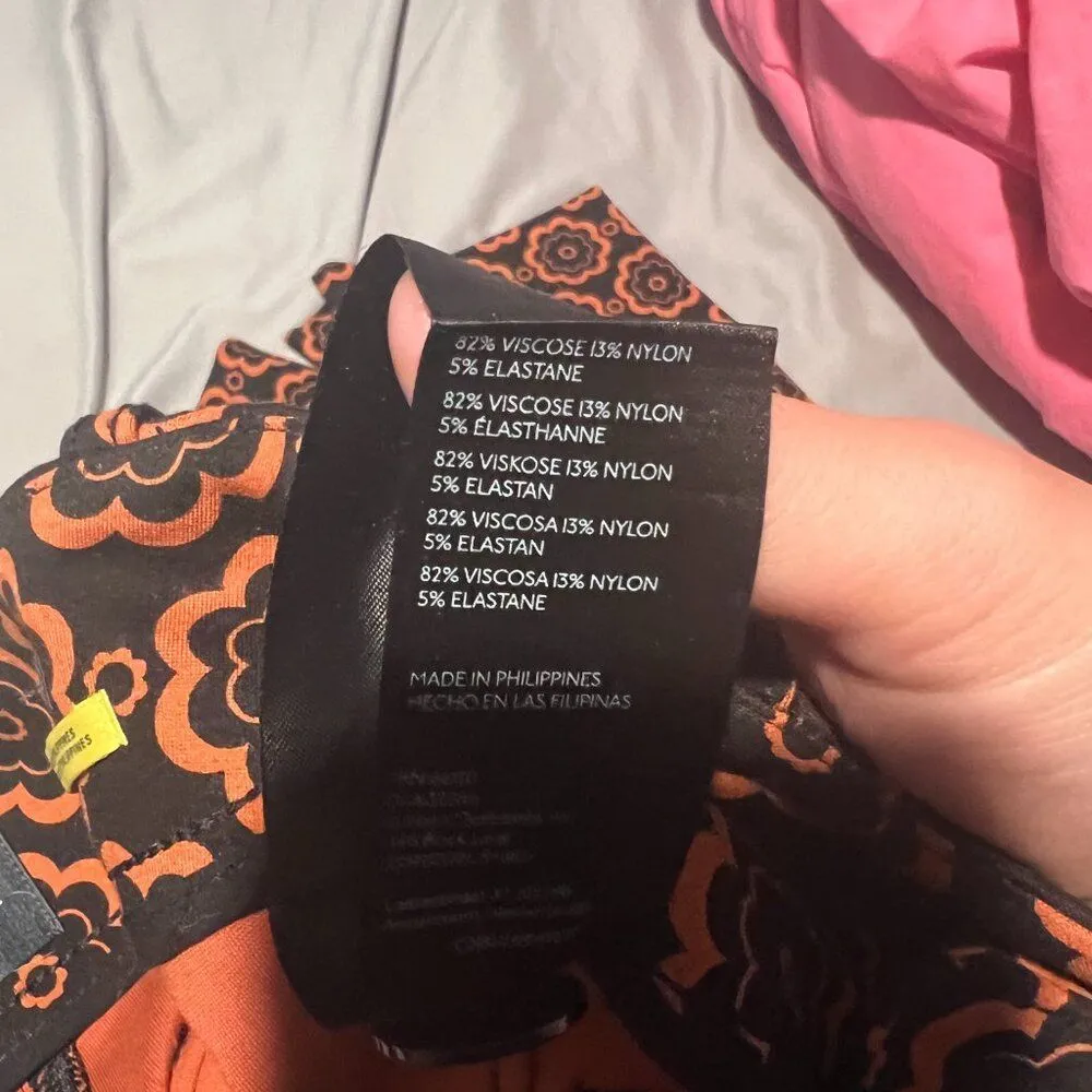 NWOT Maeve by Anthropologie The Colette Crop Wide Leg Ponte Pants Black Motif 23 - Image 14