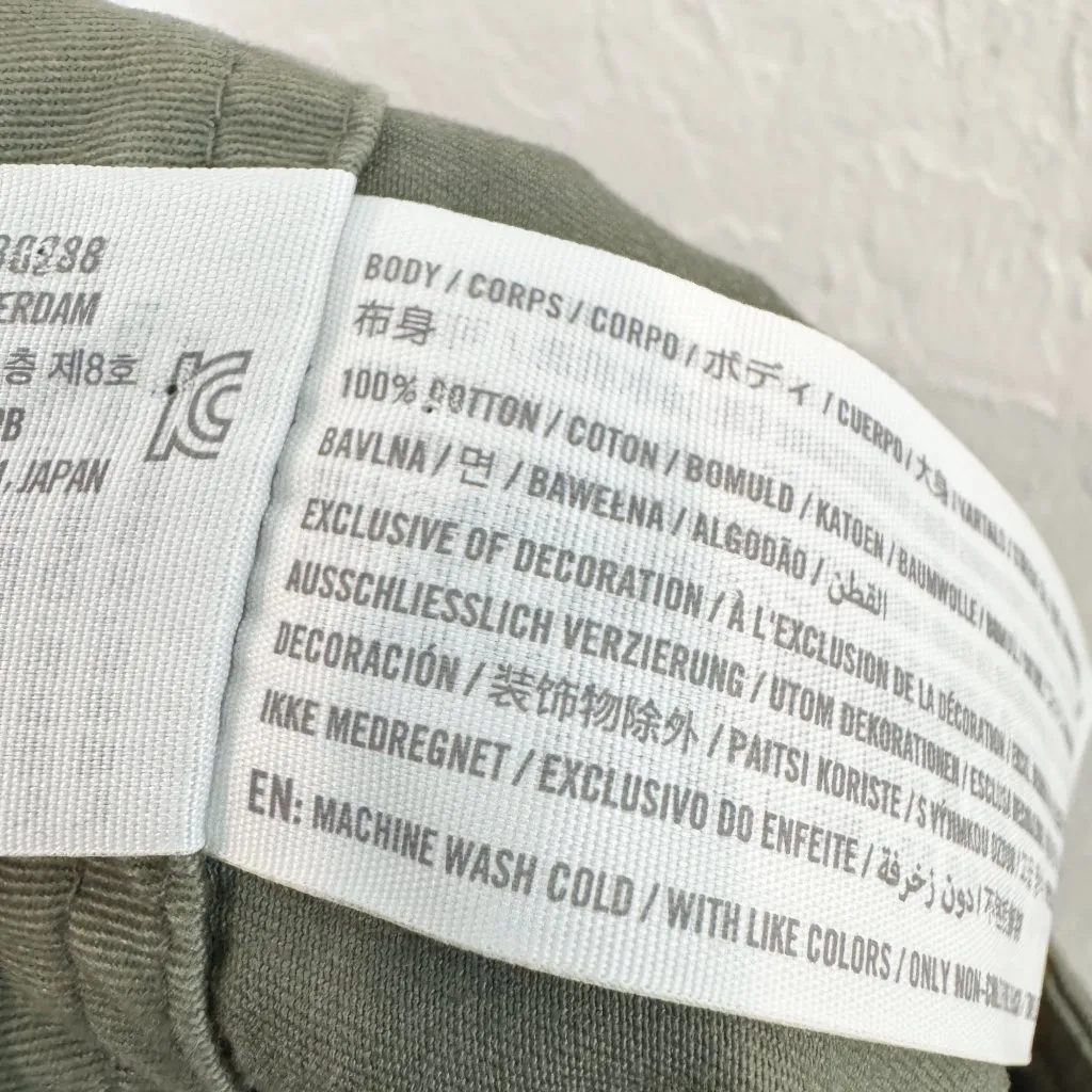 Abercrombie Relaxed Cargo Pants Wide Leg Baggy Grunge High Rise Olive Green 25 - Image 8