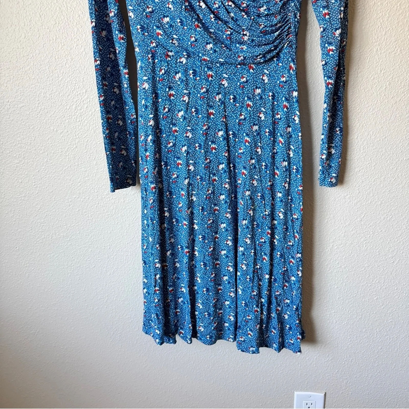 Boden Blue Surplus Print Georgia Mini Dress Womens 10 Casual Comfort Summer - Image 5
