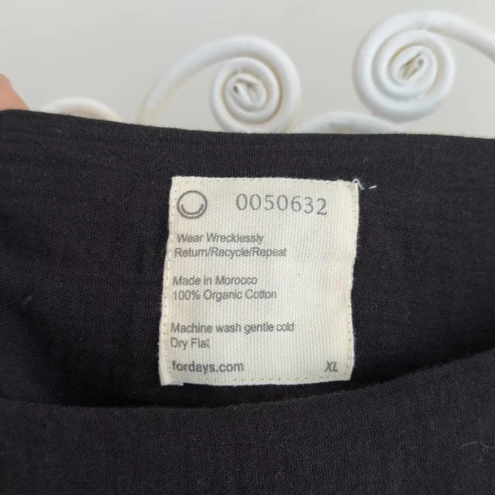 Fordays Dress XL Black Tiered Cami Organic Cotton Gauze Boho Lagenlook Flowy - Image 6