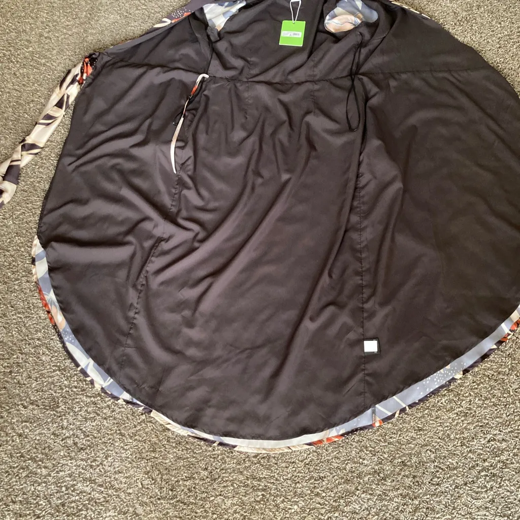 Sam Edelman Floral Satin Wrap Robe Kimono Cover-Up Black Cream Size 4 NWT - Image 14