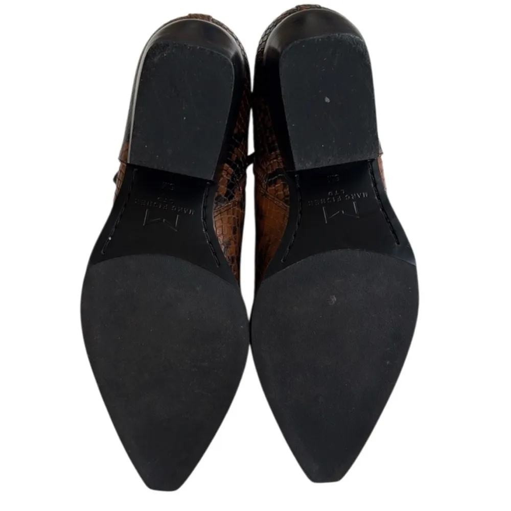 EUC Marc Fisher Leather Ankle Boots Snakeskin
Size 6 - Image 7