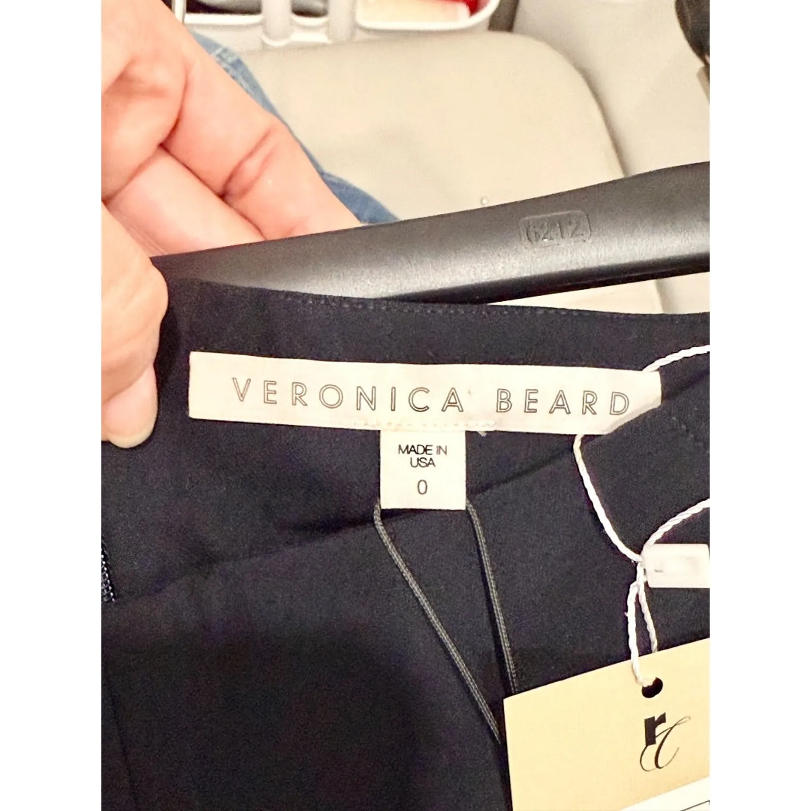 Veronica Beard Zip Back Scuba Slim-Fit Cropped Pants Navy Blue Women's Size 0 - Image 5