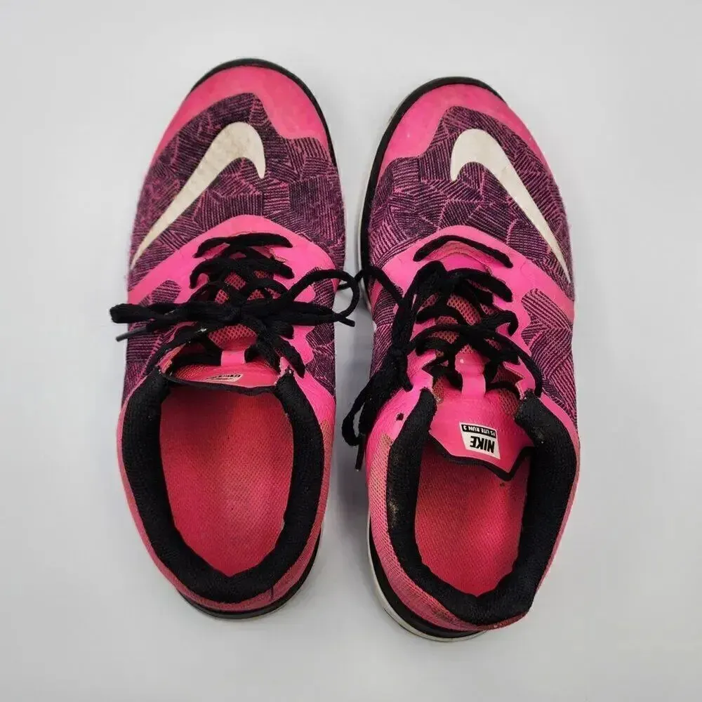 Nike Fs Lite Run 3 Womens Pink Black Running Activewear Sneakers Size 7.5 - Image 5