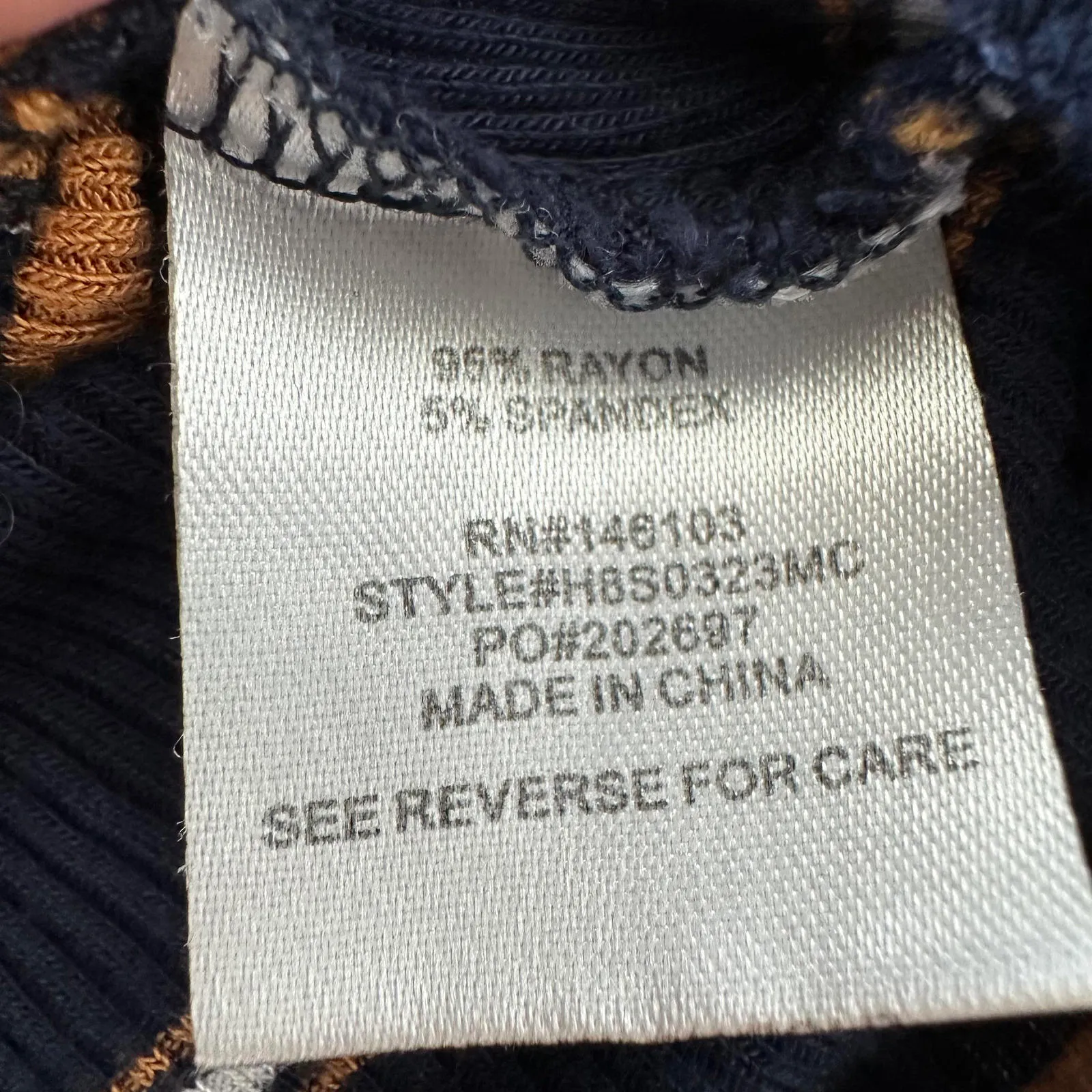 Hippie Rose Juniors' Striped Lettuce-Edge T-Shirt Baby Tee Navy Small - Image 4