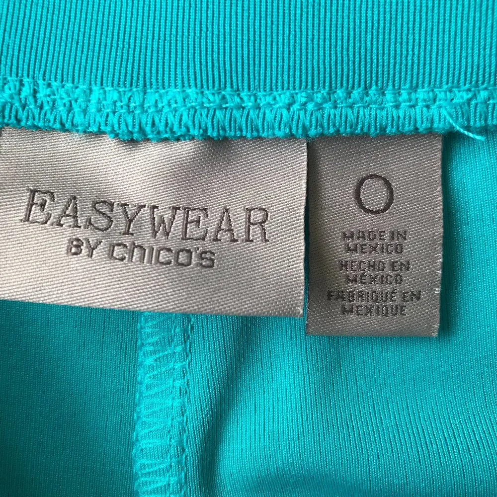 Chico's Easywear Pants Size 0 Small Teal - Image 8