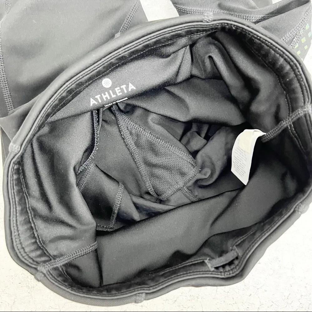 Athleta Aurora Precision 7/8 Reflective Tights Black Leggings 7/8 Length XXS - Image 6