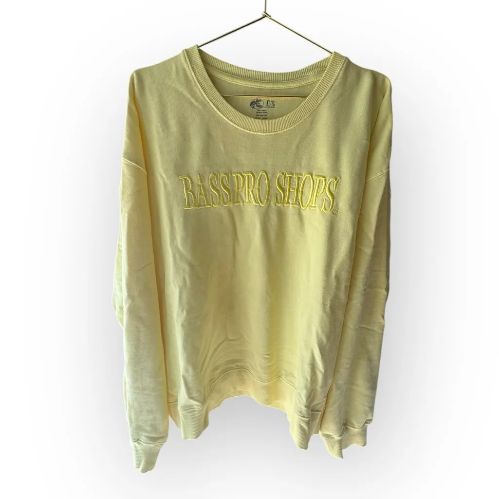 NWT Bass Pro Shops Yellow Embroidered Sweatshirt - Image 5