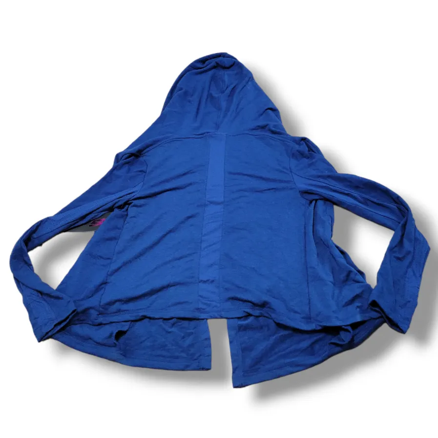 New Skechers Sweater Size Medium Skechers Drape Cardigan Hooded Open Front Blue - Image 3