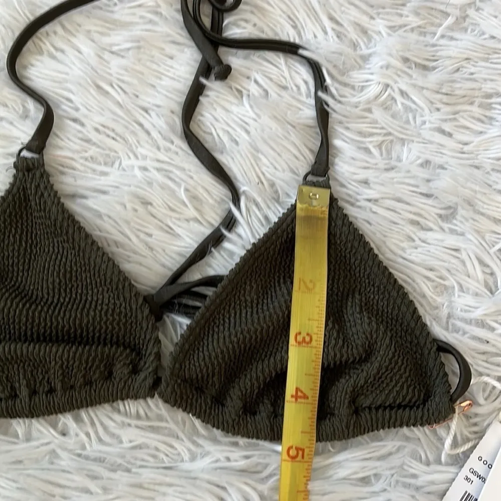 New GOOD AMERICAN Women’s Always Fit Tiny Ties Bikini Top Stormy001 size XXS - Image 8