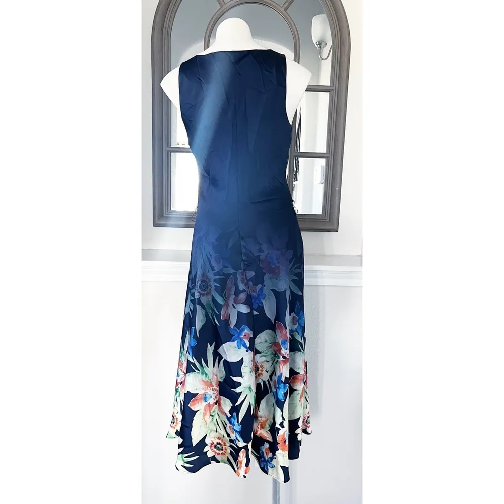 NEW L.Ralph Lauren Floral Charmeuse Dress, Size 6, New w/Tag Retail $225 , €229 - Image 6