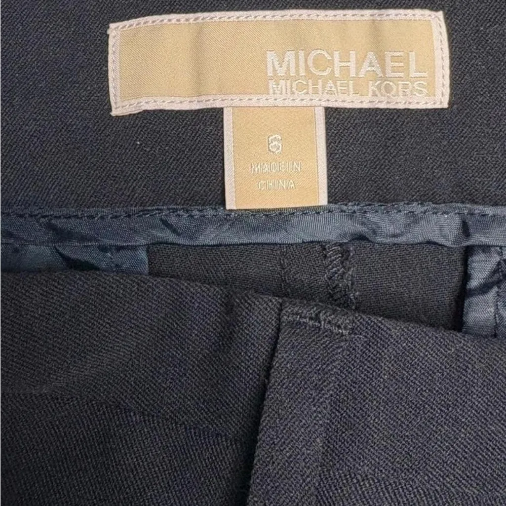 Michael Kors Women's Navy Straight Leg Pants - Image 2