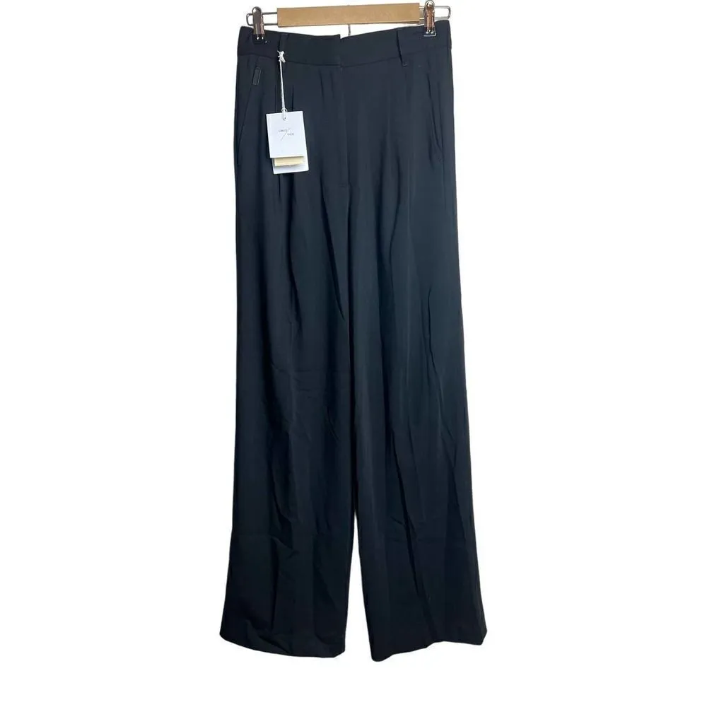NWT Grey/Ven Revived Tailoring The Maccaden Pleated Trouser Pants Sz. 2 Black - Image 5