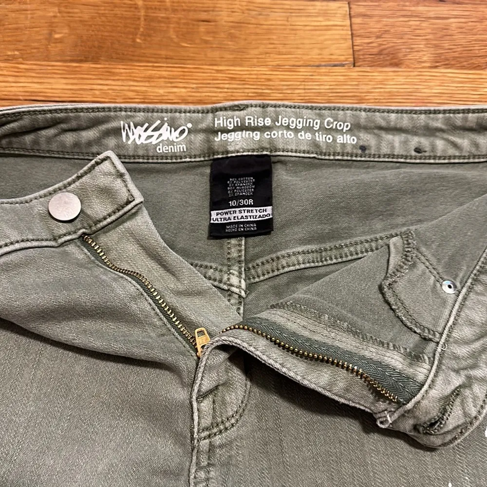 Mossimo Women’s 10 Paint Splatter Green White Stretchy High Rise Jegging Jeans - Image 9