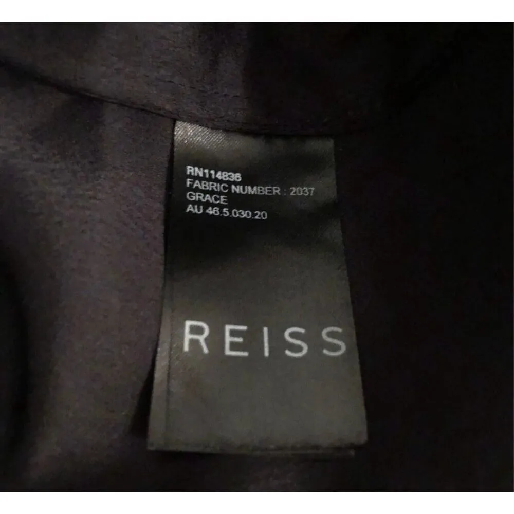 Reiss Grace Black Button-Detail Blouse size 8/40 excellent condition - Image 7