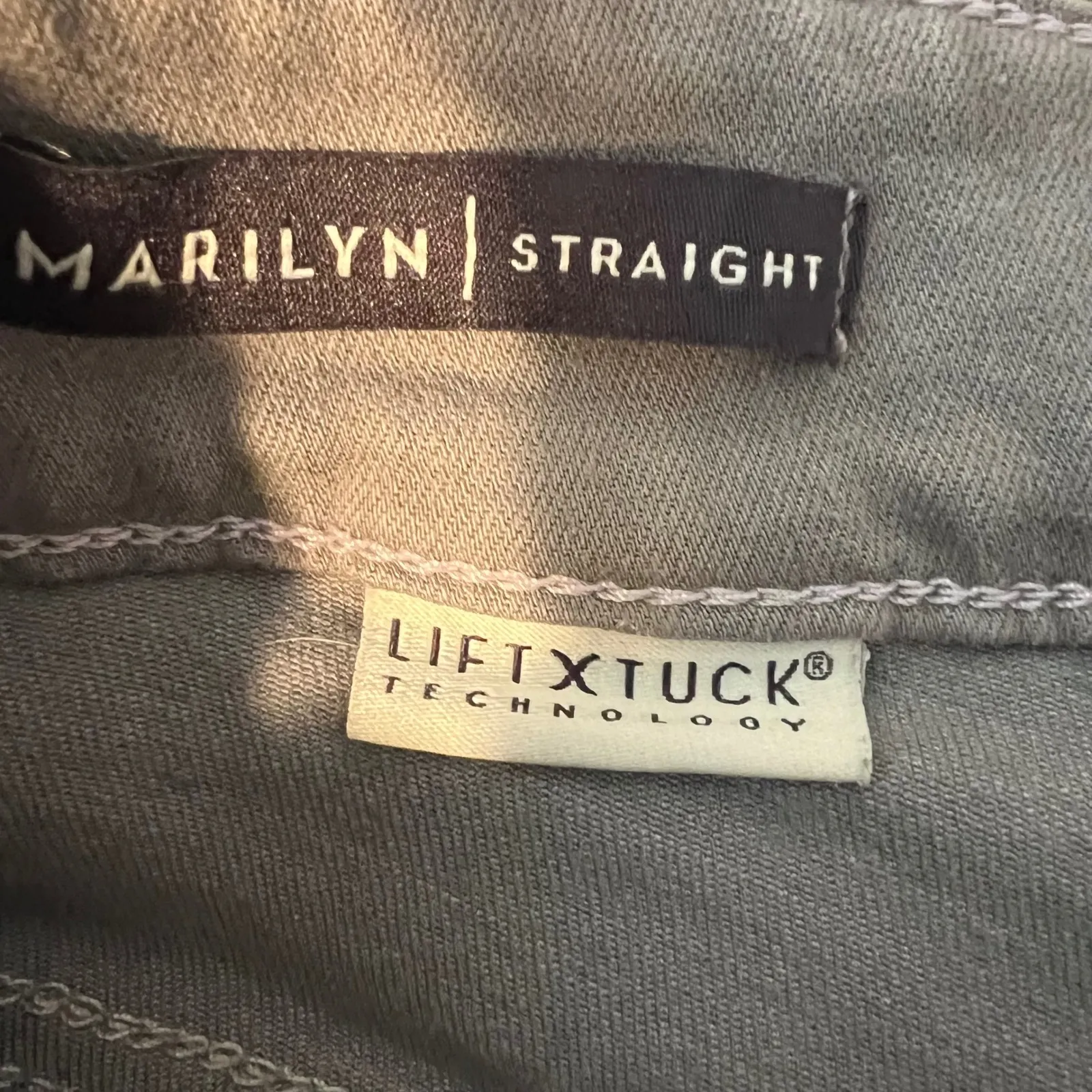 NYDJ Marilyn‎ Straight Leg Jeans Gray Size 2 Hand Cropped Lift Tuck Technology - Image 5