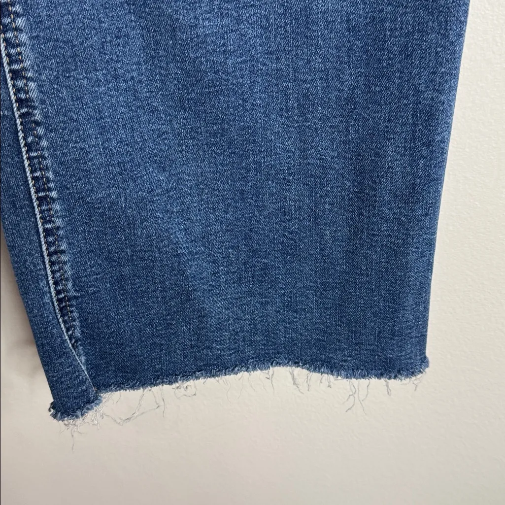 J.Crew Slim Demi Boot Blue Jeans raw hem high rise 32 - Image 8