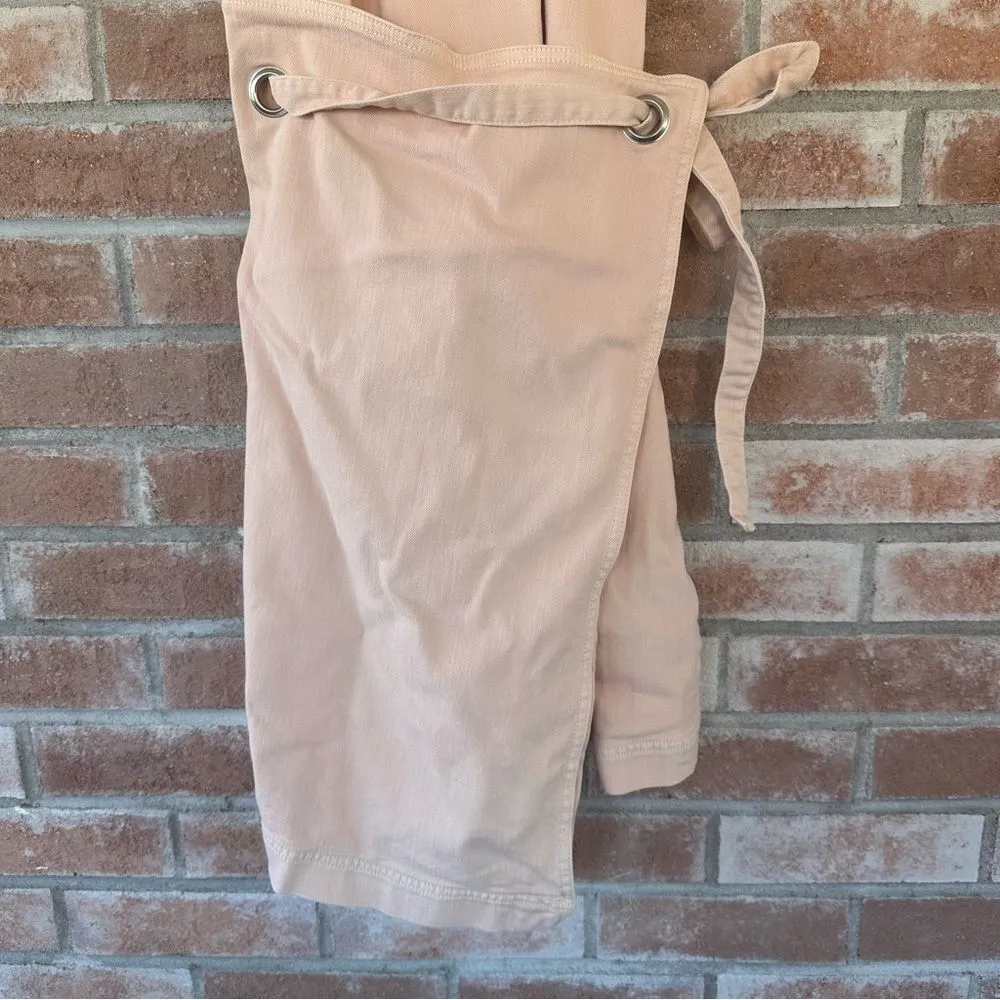 Holding Horses Anthropologie Regatta Wrap Denim Dress Pink Zip Up Women’s Size 0 - Image 5