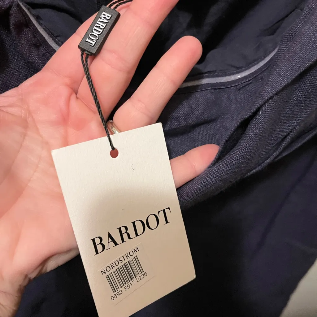 NWT Bardot kali strapless wide leg‎ linen jumpsuit  XXL - Image 2