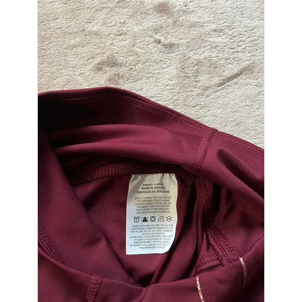 Nike Dri Fit Wide Leg Yoga‎ Pants Women's Small Red Stretch Activewear Pants - Image 7