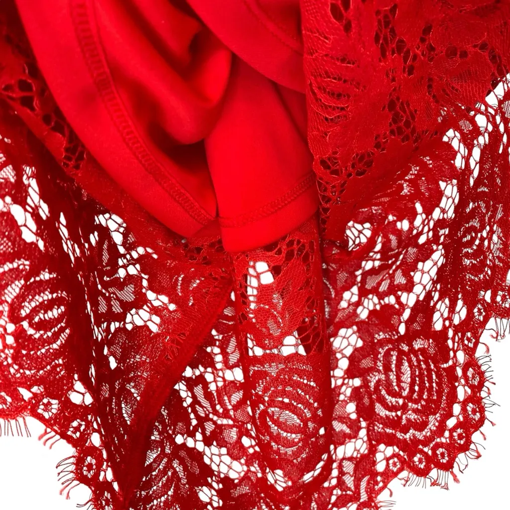 Express Red Lace Corset Dress Bodycon Cocktail New Size 12 - Image 13