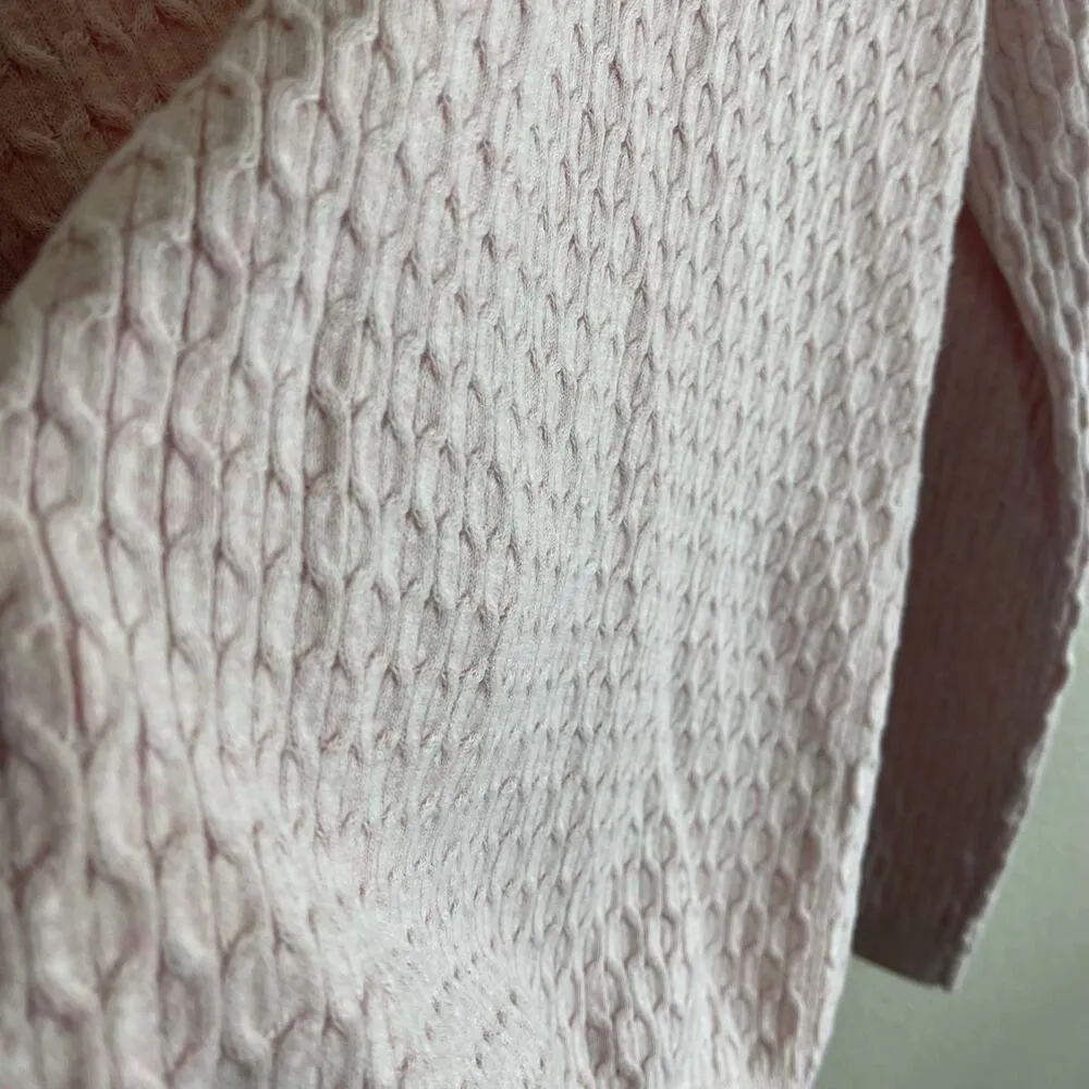 Tommy Hilfiger Pale Pink Fitted Knit Sweater Size Extra Large - Image 4