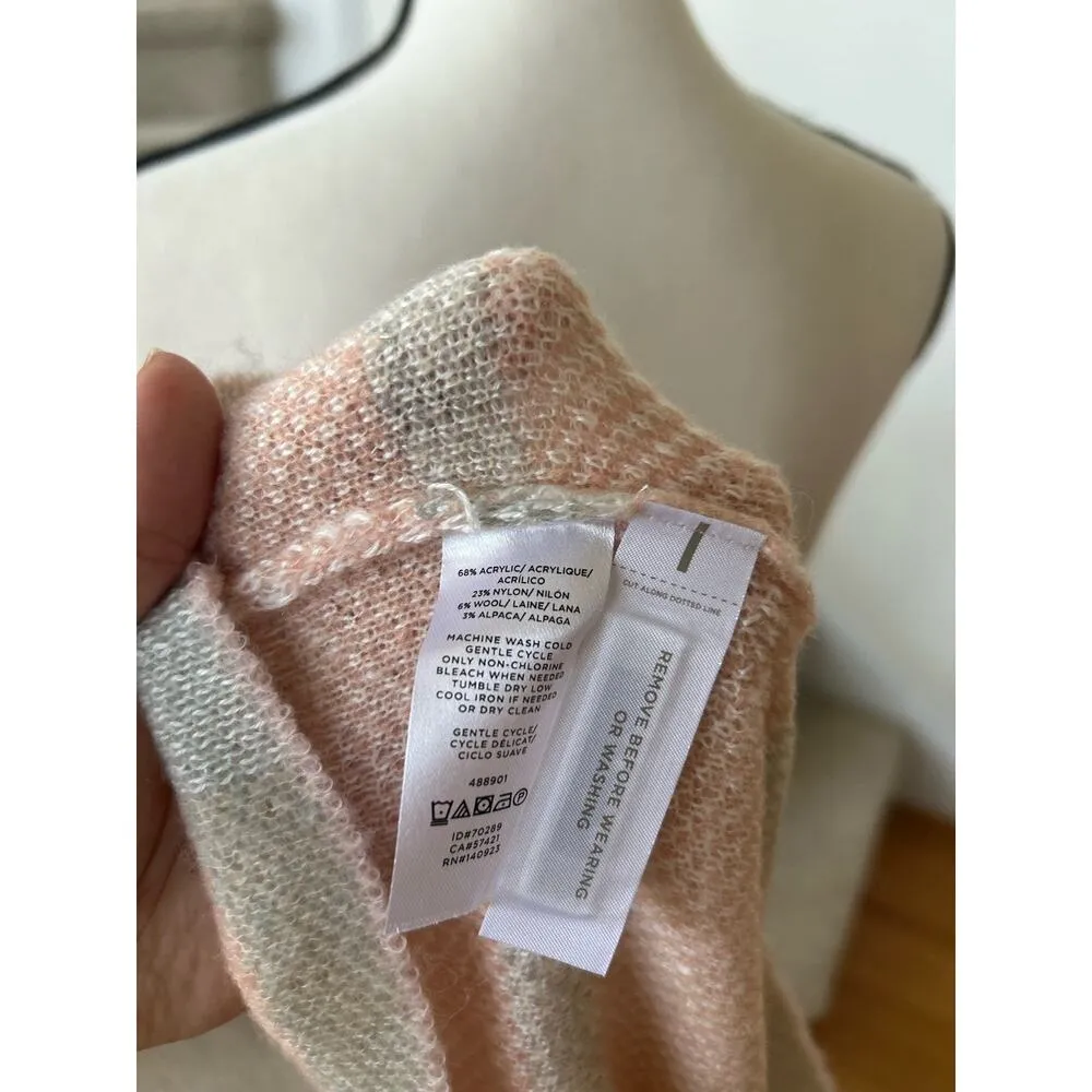 NWT Lou & Grey Blush Pink & Light Blue Plaid Tunic Length Sweater - Image 6