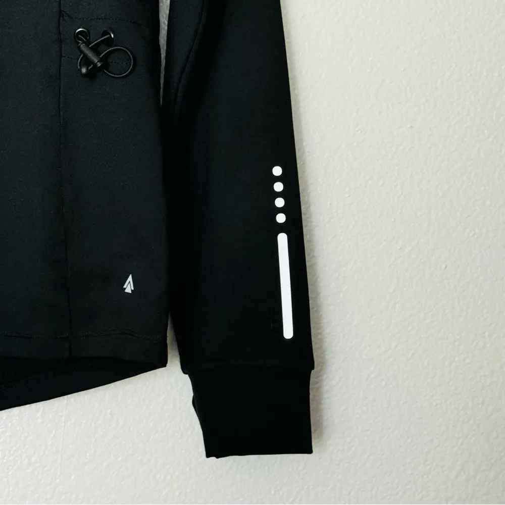 Cali Sport Pullover 1/2 Zip Waist CinchBlack Reflective Size Large #SW - Image 3
