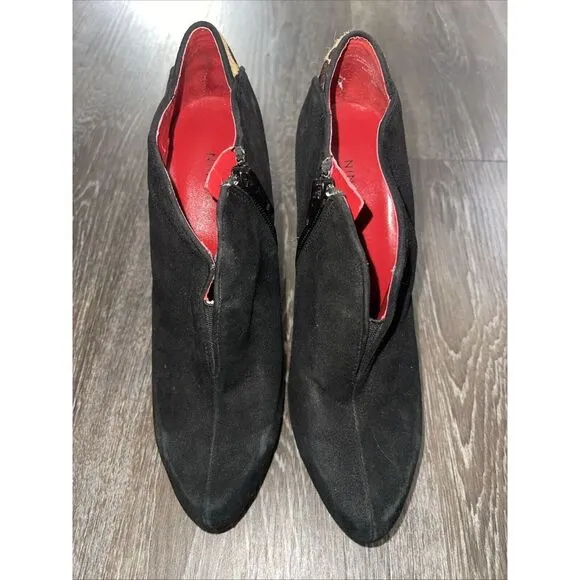 Nine West Size 6M Round Toe Leopard Print Black Fur  Stiletto Heels Pump 3" S-95 - Image 2