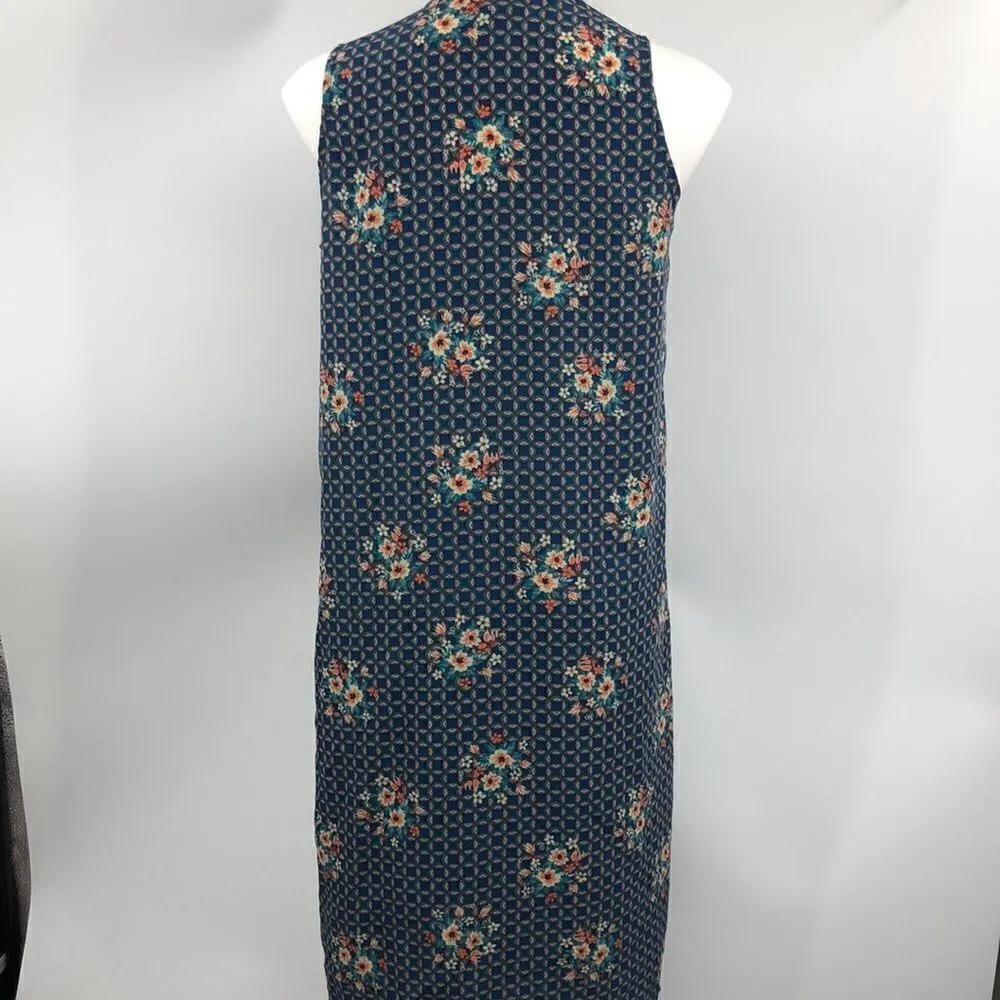 Lularoe small teal orange sleeveless open cardigan duster - Image 8