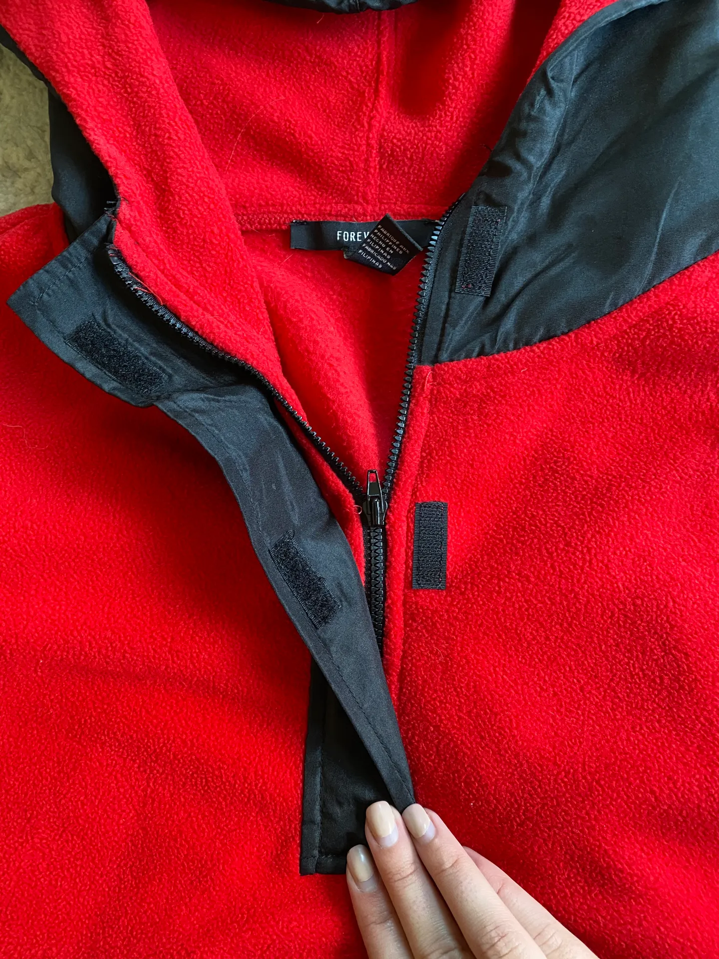 Red and White Quarter Zip - Image 2