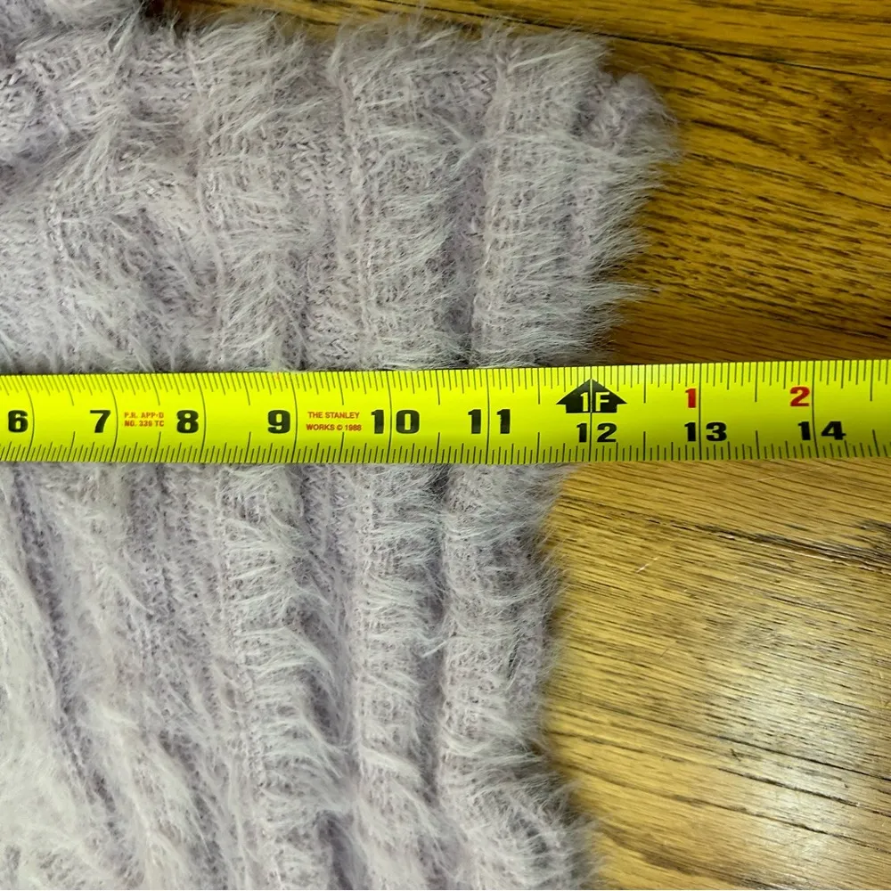 Urban Outfitters | Lavender Fuzzy Eyelash Cropped Leela Sweater Size S - Image 11