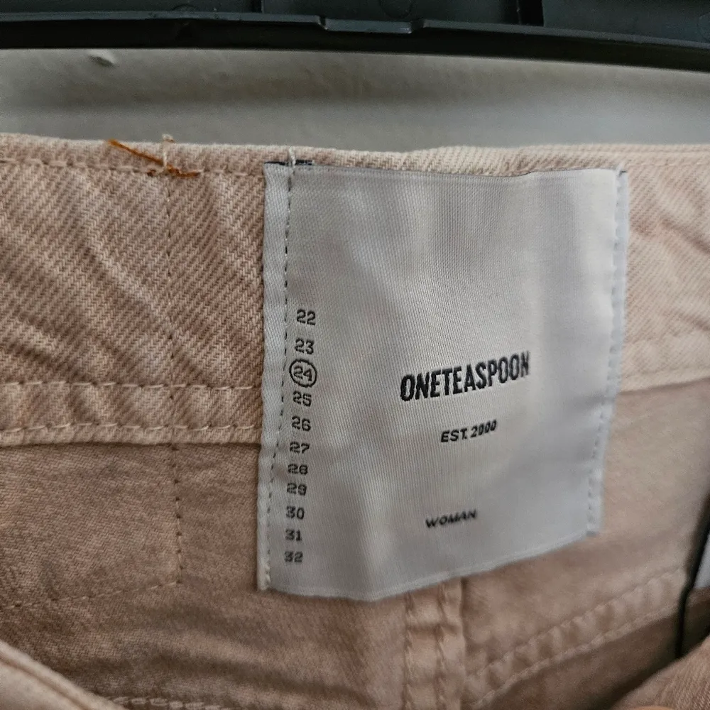 One Teaspoon Jeans Nashville Stone Nomad Mid Waist Vintage Fit Cream Beige - Image 9