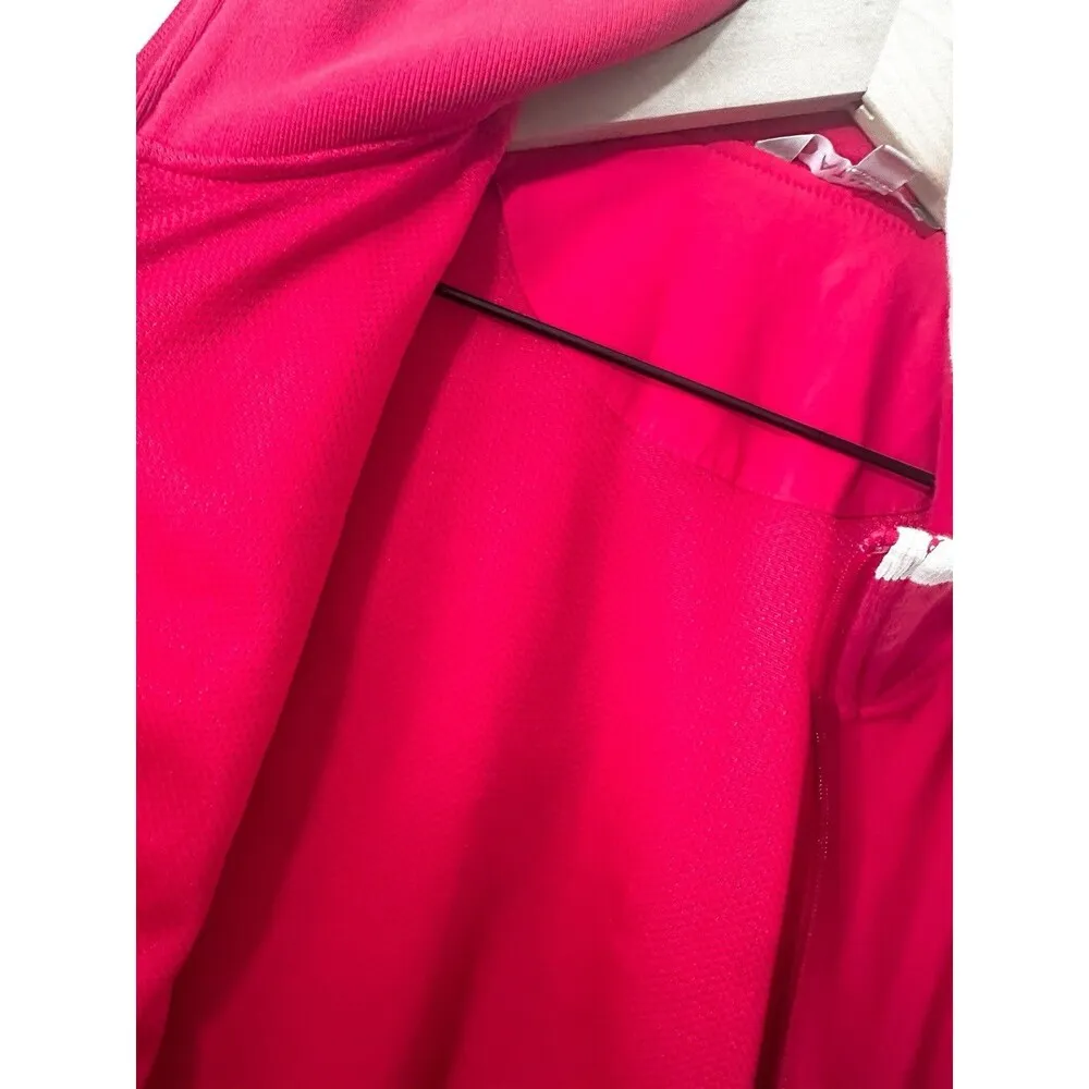 Athleta Womens Featherweight Stretch Sprint Track Jacket Hibiscus Red Medium - Image 5