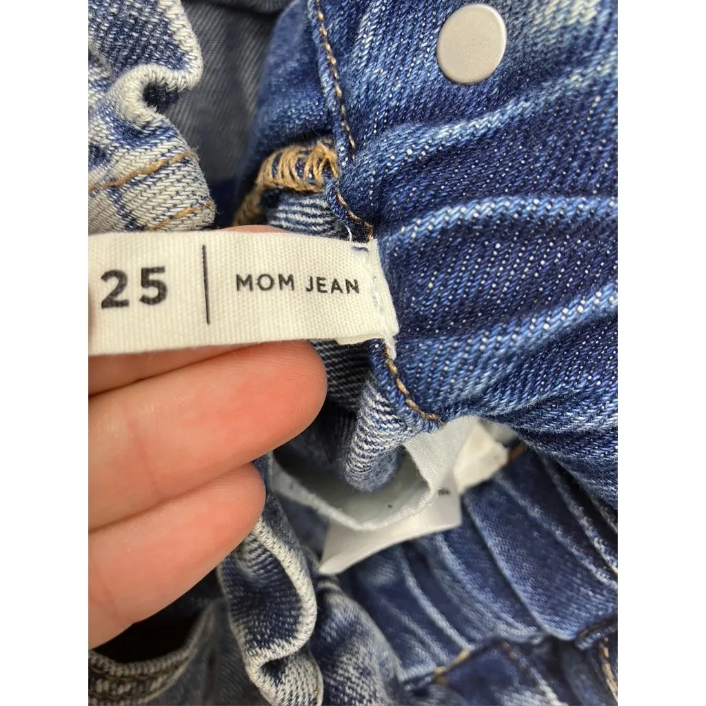 PacSun Womens Jeans Size 25 Mom Jean High Rise Acid Wash Denim - Image 7