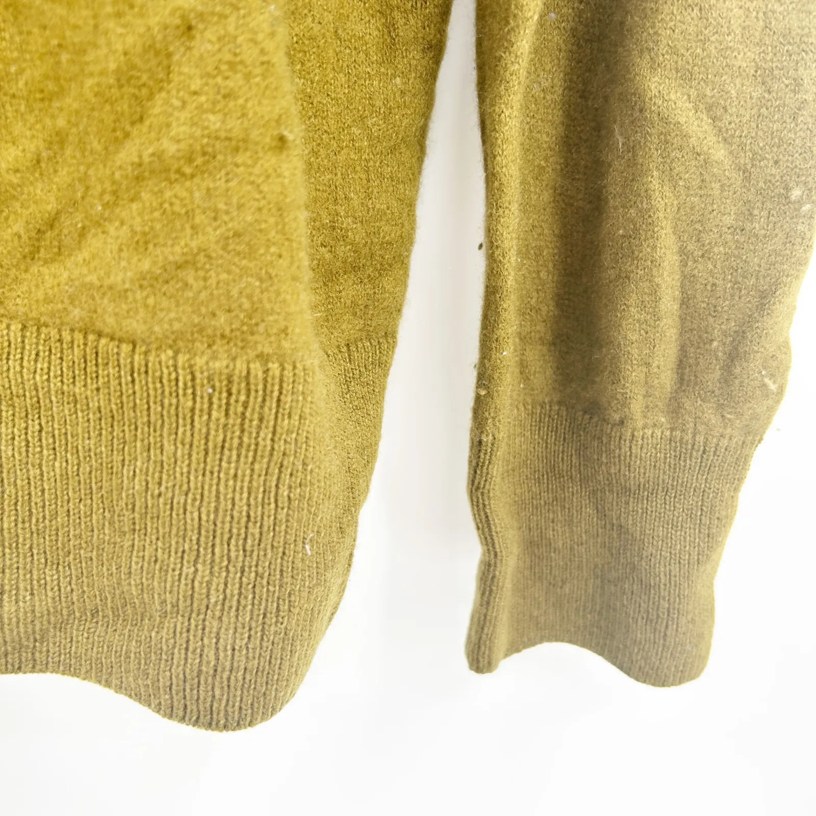 KHAITE‎ Womens Olive Green Elsia Cashmere Knit Open Collar Oversized Sweater M Size M - Image 7