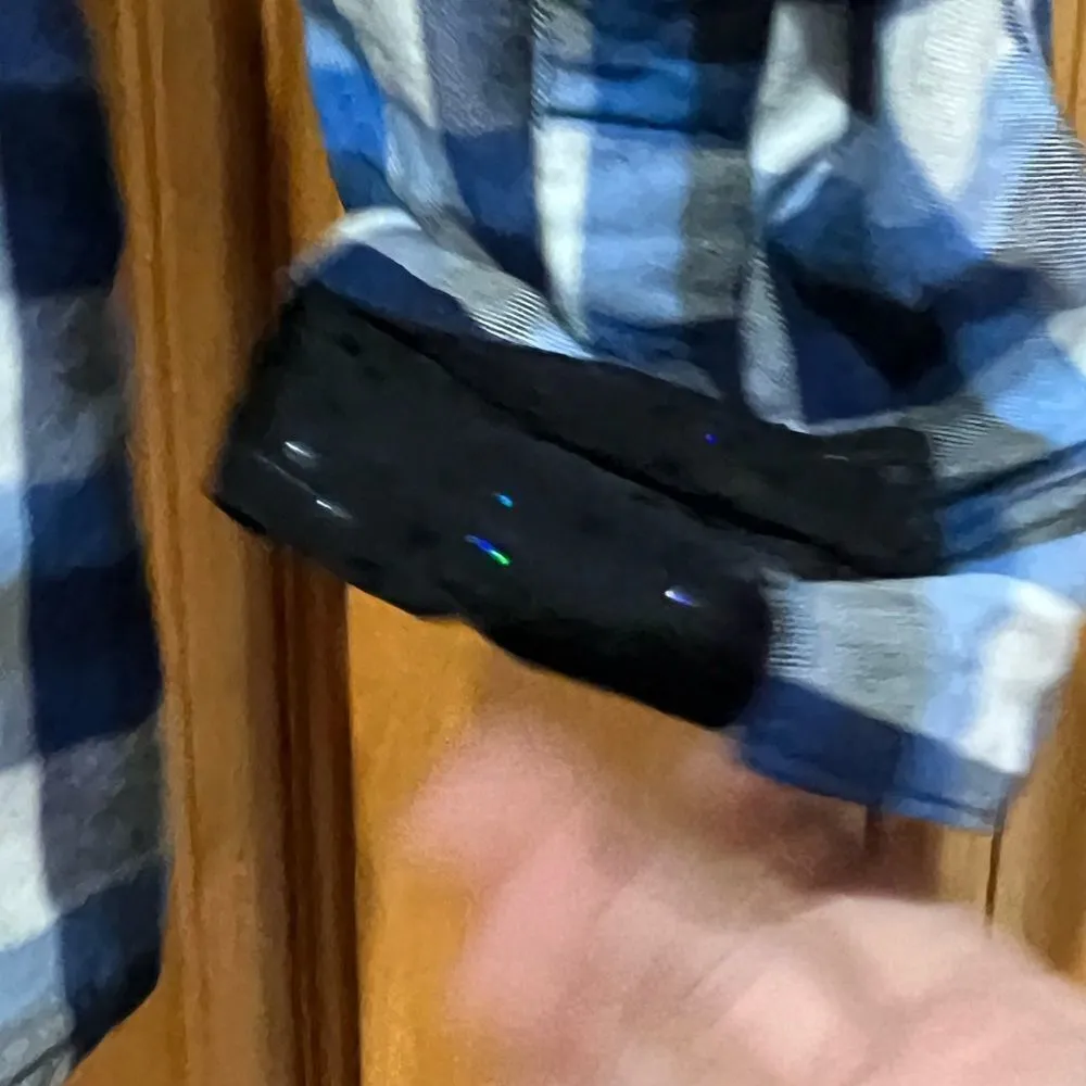 Women’s theatrical size large blue plaid shirt with sparkly hood White - Image 3