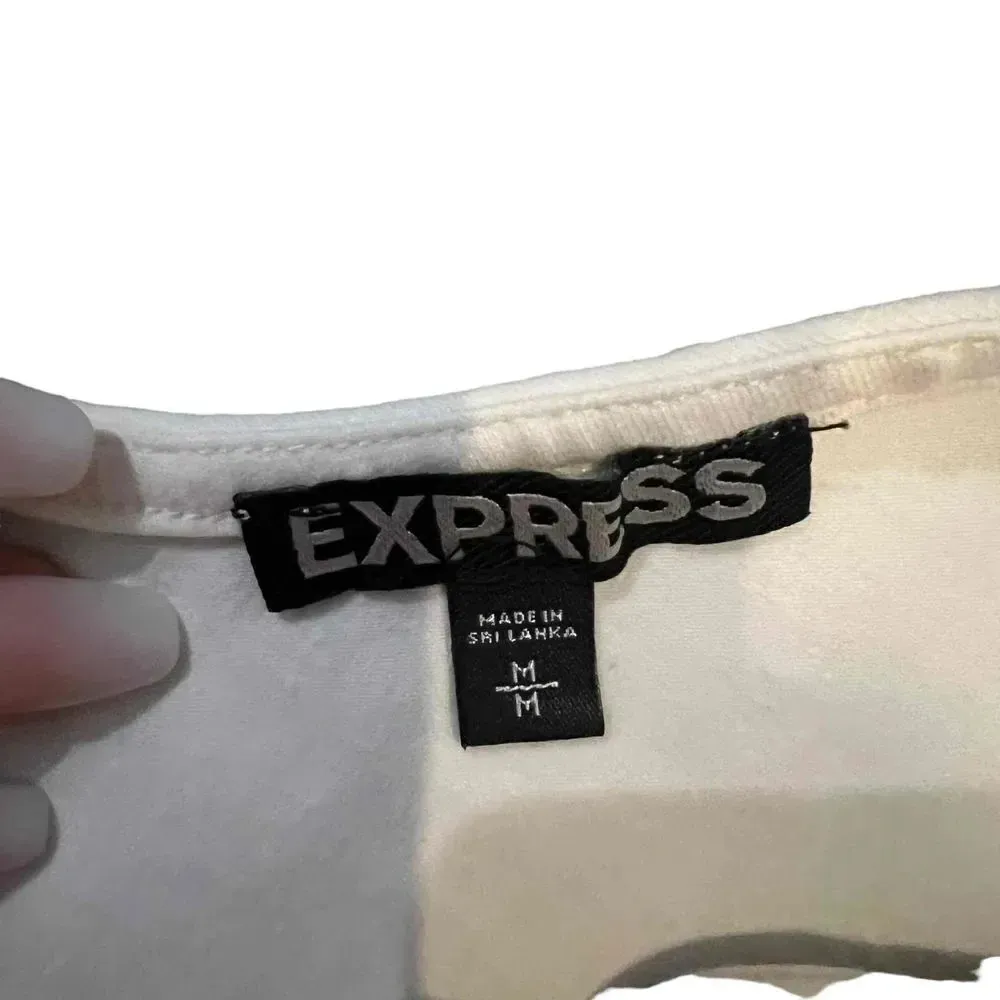 EXPRESS  Sleeveless Color-Block Flared Skirt Dress Size‎ Medium - Image 2