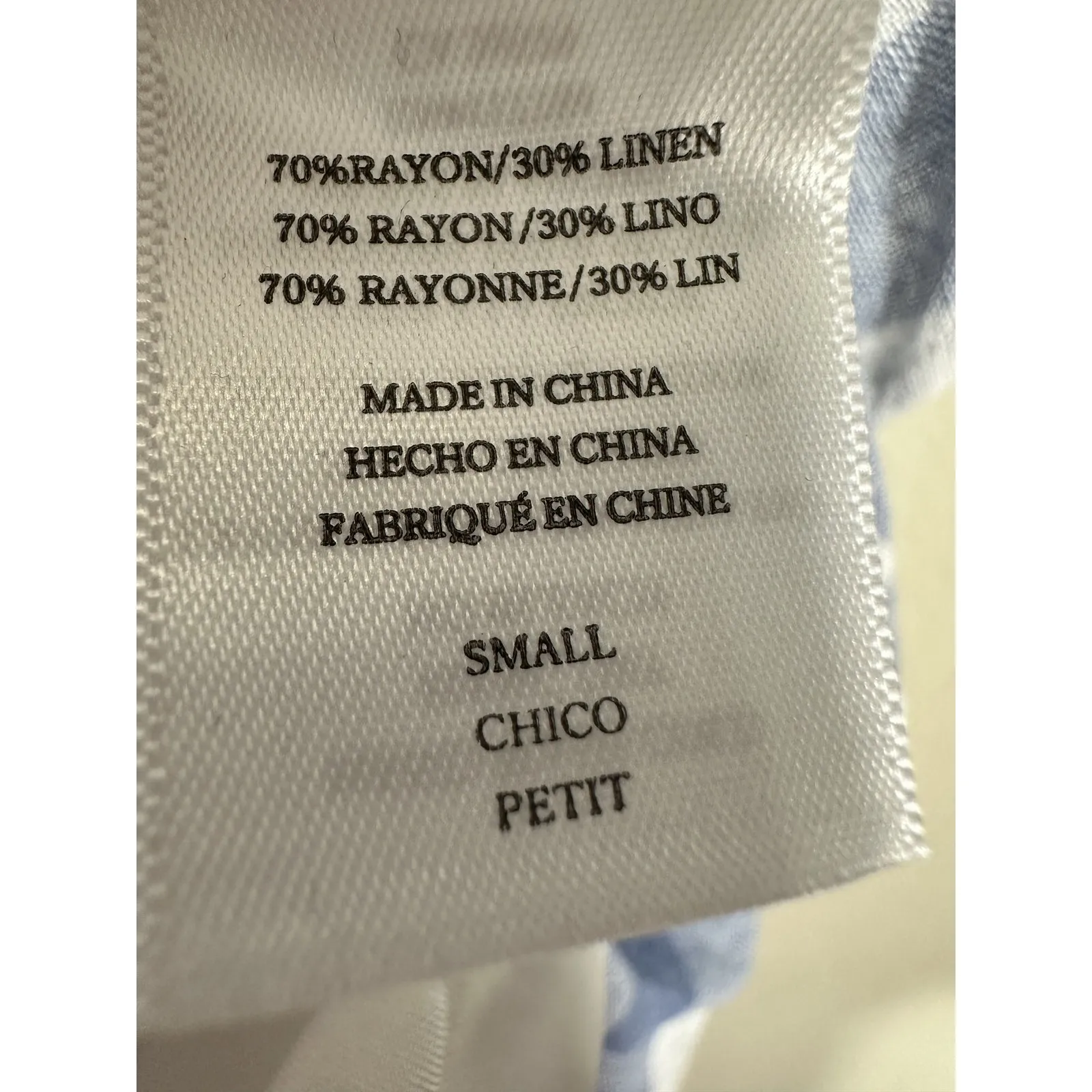 Rails Brigitte Periwinkle Check Wrap‎ Dress  Size Small Linen Blend - Image 7