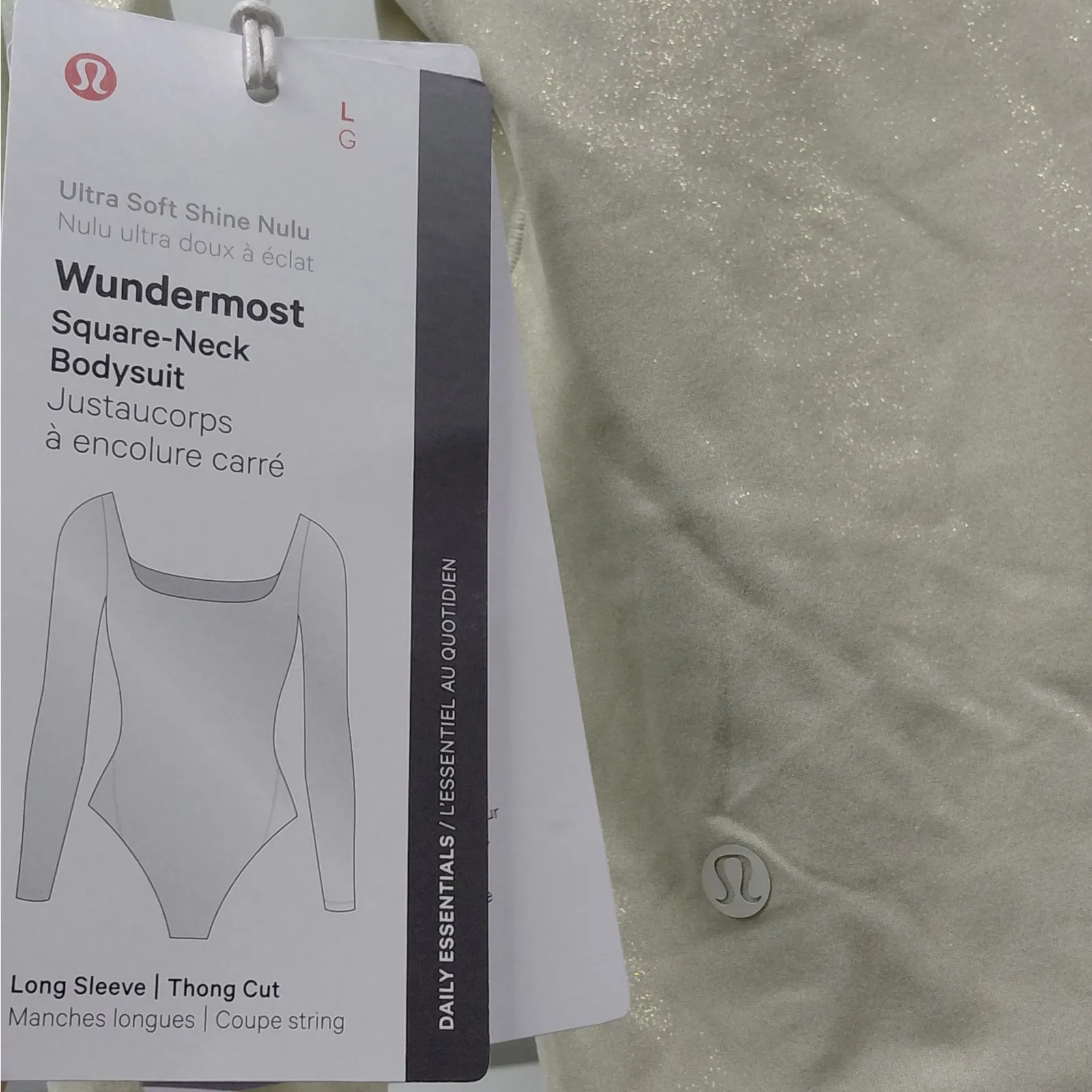 Lululemon Wundermost Ultra Soft Nulu Square Neck Long Sleeve Bodysuit Top Size L - Image 9