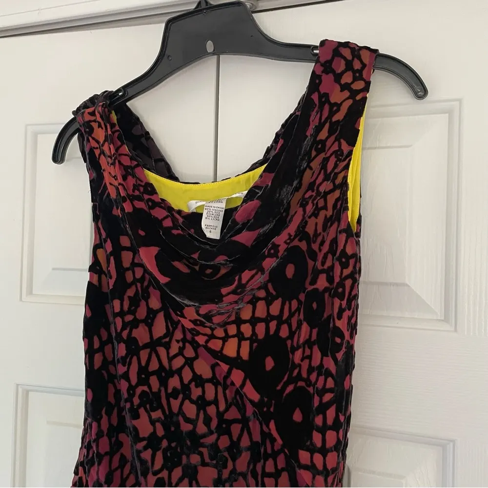 Diane Von Furstenberg Silk Velvet Burnout Mini Wrap Gathered Dress Sz 6 - Image 10