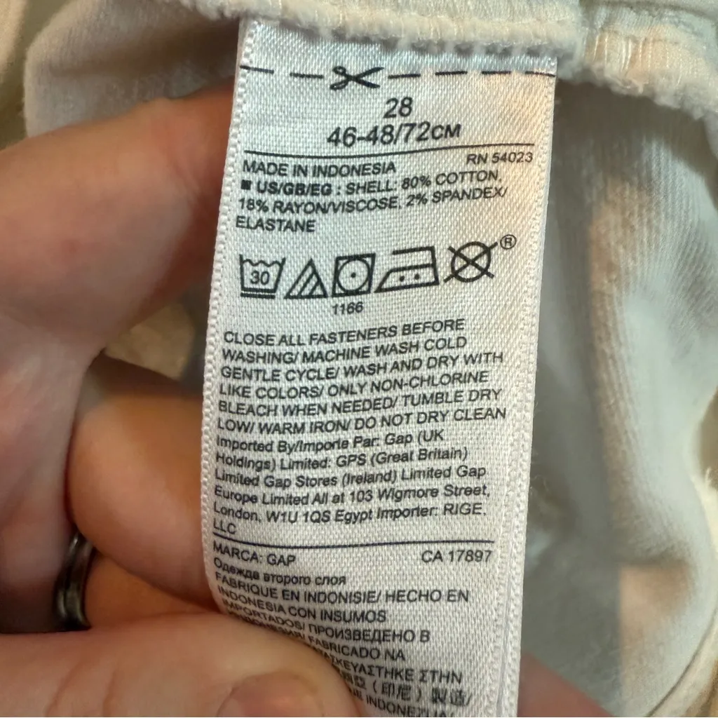 Gap NWT True Skinny Jeans Women’s Size 28 White Denim Mid Rise‎ - Image 8