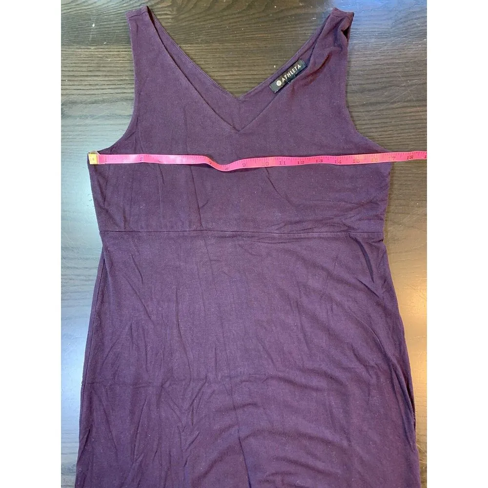 Athleta Sleeveless Tank Sheath Dress‎ Women's Medium Pullover Stretch FLAWS - Image 8