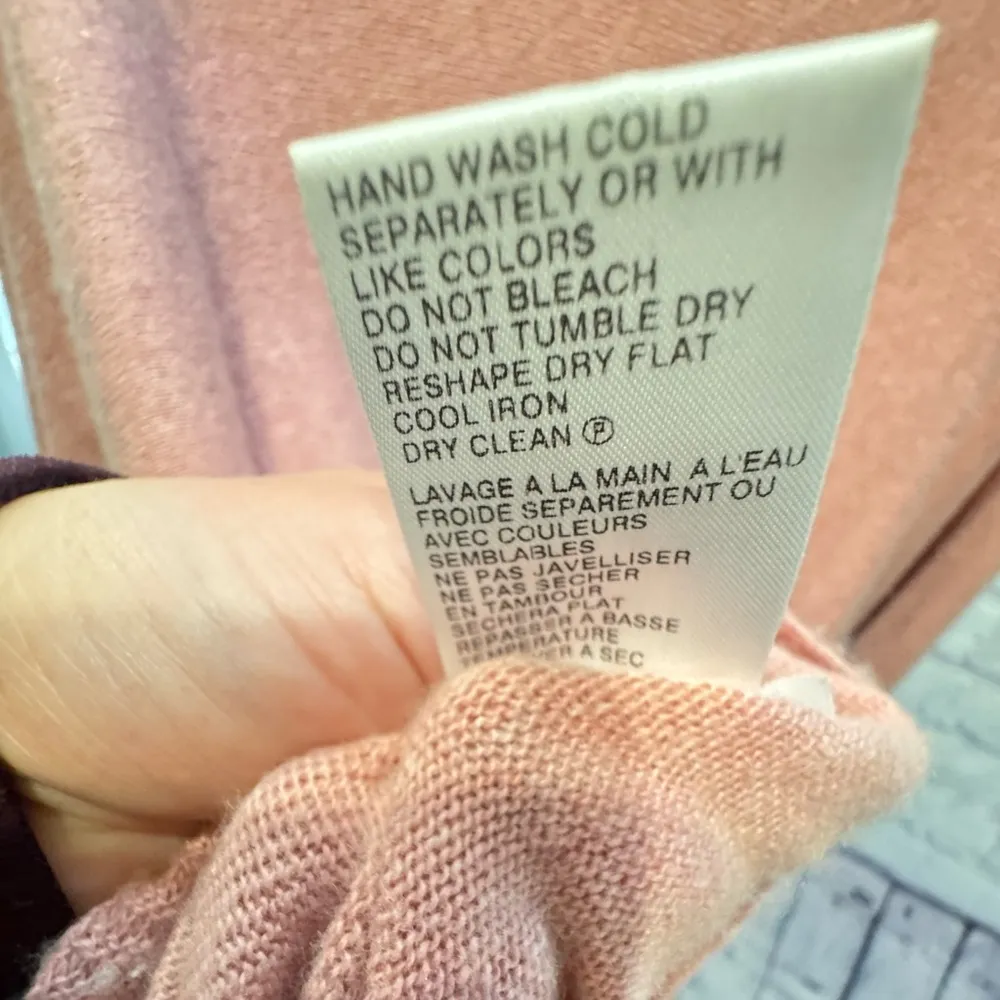 Bianco & Blu Women’s Luxury Blend Blush Pink Sweater Medium Made in Italy - Image 4