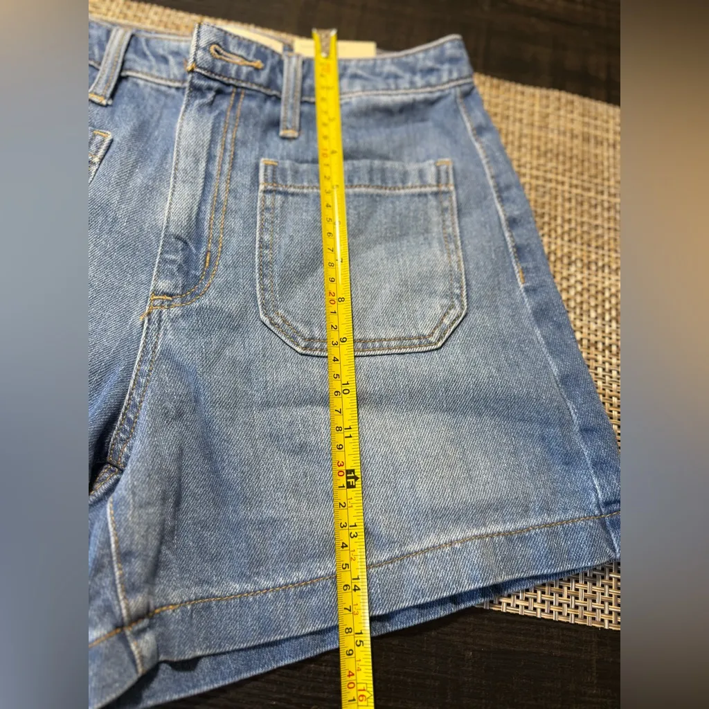 Universal Thread Blue Jean Shorts Raw Hem Size 2 - Image 5