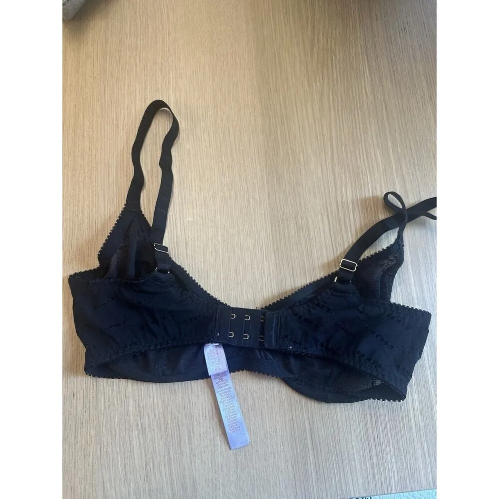 Savage X Fenty Floral Lace Unlined Bra Size 34 DDD T1027 - Image 4